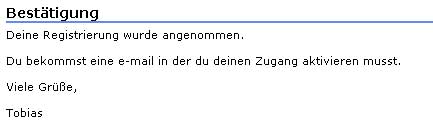 bestätigung